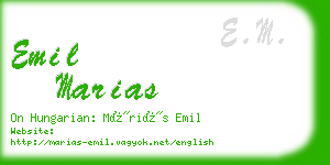 emil marias business card